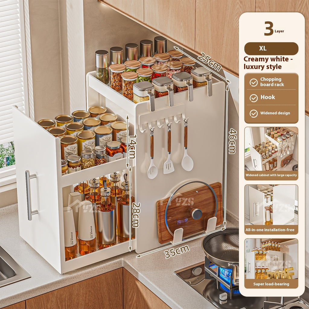 Kitchen Seasoning Product Storage Rack Corner Shelf