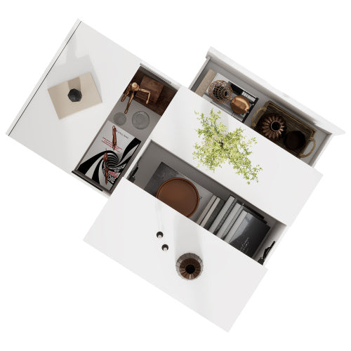 Lift Up Coffee Table, Coffee Table With Drawer, Wooden Tea Tables Sofa End Tables For Living Room Furniture , White