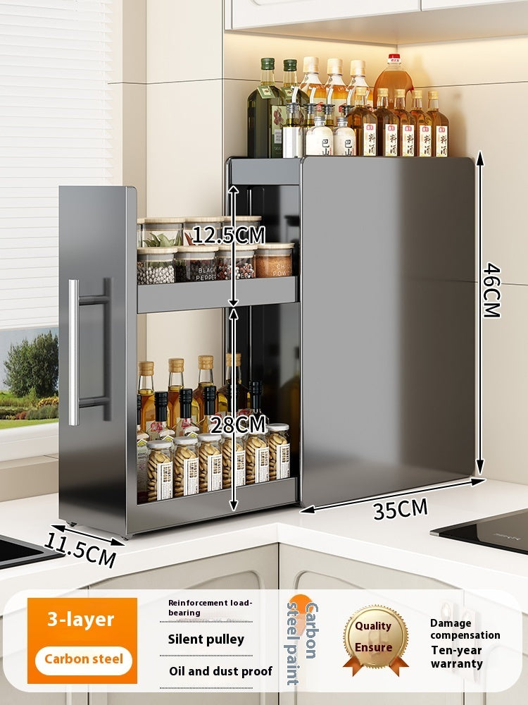 Kitchen Seasoning Product Storage Rack Corner Shelf